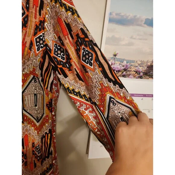 Trina Turk Silk Blend Sheath Tunic Dress w/ 3/4 Sleeves Size 4 NWT - Picture 6 of 10